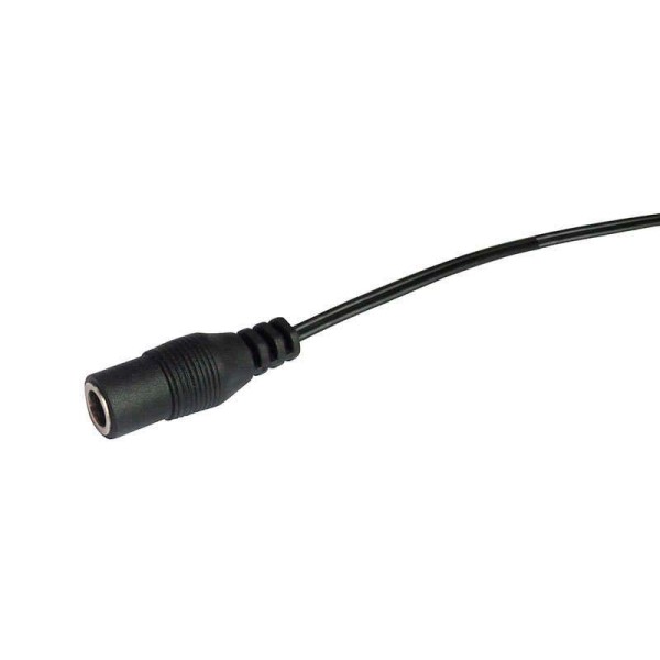Cable DC 5,5*2,5mm Jack Hembra 100cm negro