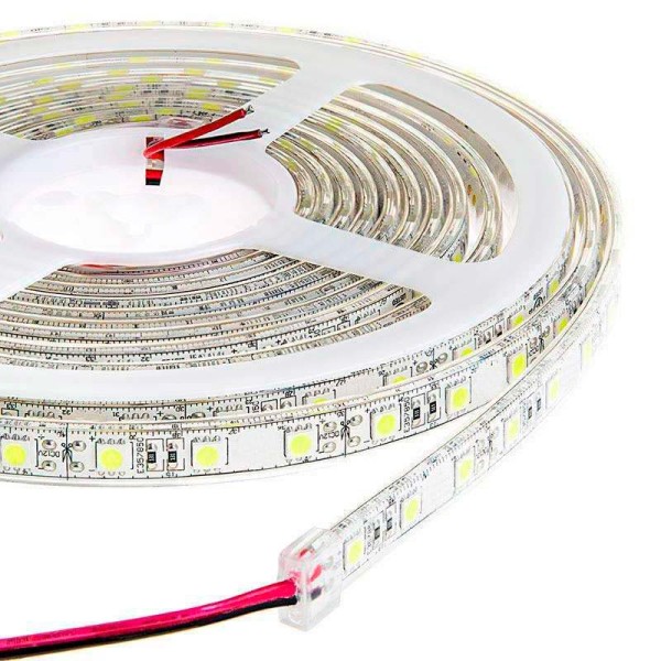 Tira LED Monocolor EPISTAR SMD5050, DC24V CC, 5m (60 Led/m) - Sensor Temperatura, 72W, IP20