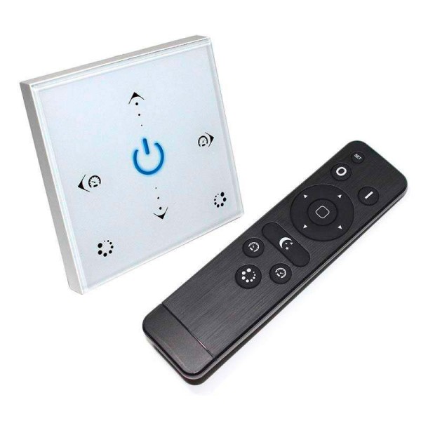 Controlador RGB táctil empotrable + mando a distancia RF