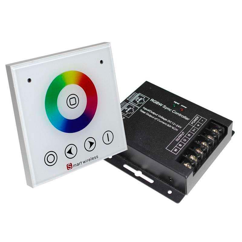 Controlador RF RGBW táctil empotrable