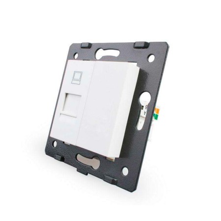 Mecanismo de empotrar enchufe Red RJ45, blanco LIVOLO