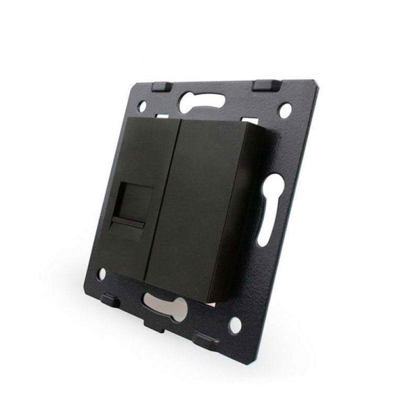 Mecanismo de empotrar Red RJ45, negro LIVOLO