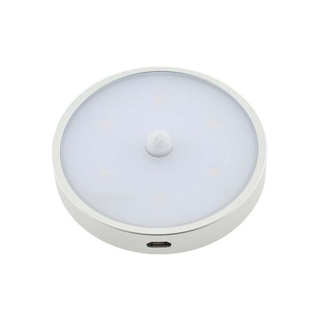 Spot Led ZOR ROUND con sensor PIR y batería recargable para armarios y cajones