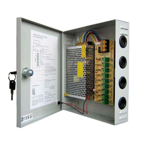 Fuente de alimentación DC12V/60W/5A BOX 9 puertos