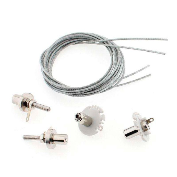 Kit para Colgar Perfiles, 2 cables de suspensión lateral KROB 1m