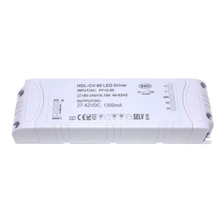 LED Driver 55W, 27-42VDC, 1300mA, DALI Regulable