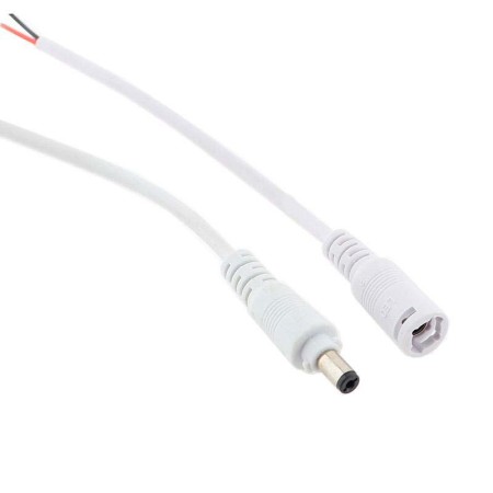 Set dos cables de conexión con conectores DC Macho-Hembra