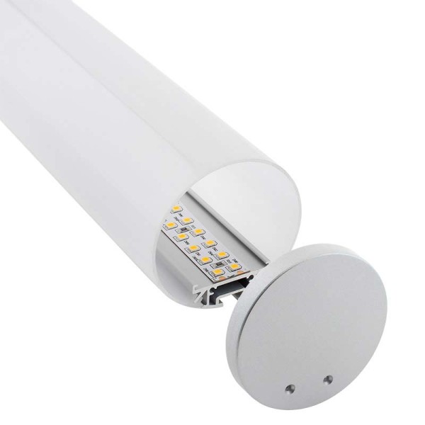 KIT - Perfil aluminio BAROUND para tiras LED, 2 metros