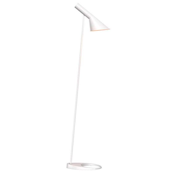 Lámpara JACOBSEN de pie, réplica, Blanco