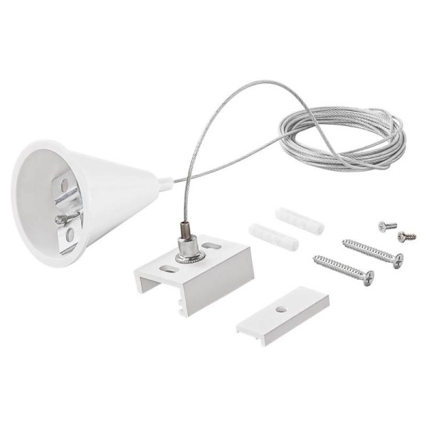 Colgante para carril trifásico, 2m, blanco