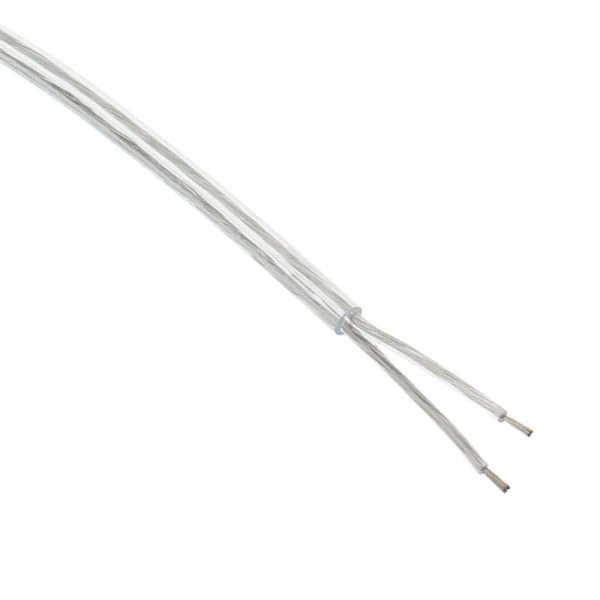 Cable redondo transparente 2x0,75mm Color Silver, 1m