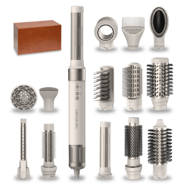 Cecotec Bamba CeramicCare 14in1 Herramienta de peinado con múltiples accesorios Champán 1400 W 1,8 m