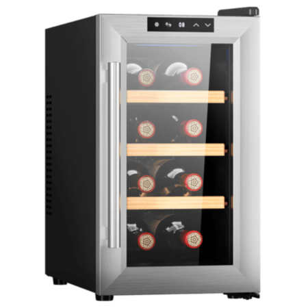 Cecotec 02708 enfriador de vino Nevera de vino termoeléctrico Independiente Acero inoxidable 8 botella(s)