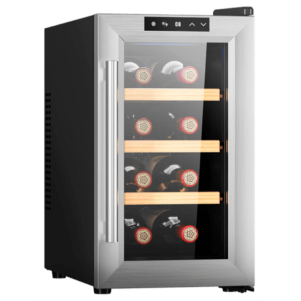 Cecotec 02708 enfriador de vino Nevera de vino termoeléctrico Independiente Acero inoxidable 8 botella(s)