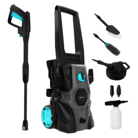 Cecotec 08137 Limpiadora de alta presión o Hidrolimpiadora Vertical Eléctrico 468 l/h 1600 W Negro, Gris
