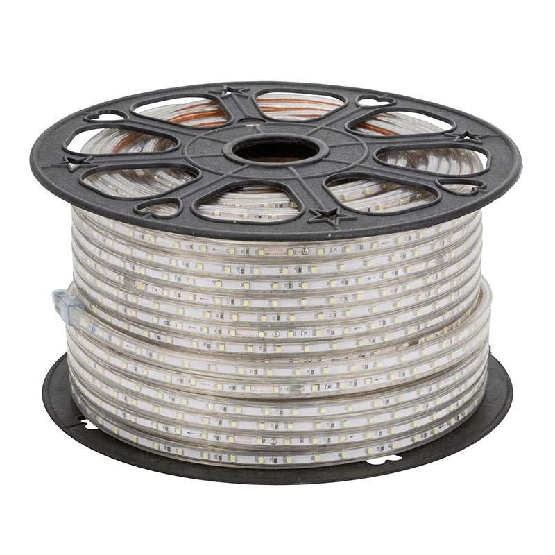 Tira LED 220V SMD2835, 120Led/m, 10W/m, carrete 50 metros con conectores rápidos, 50cm corte