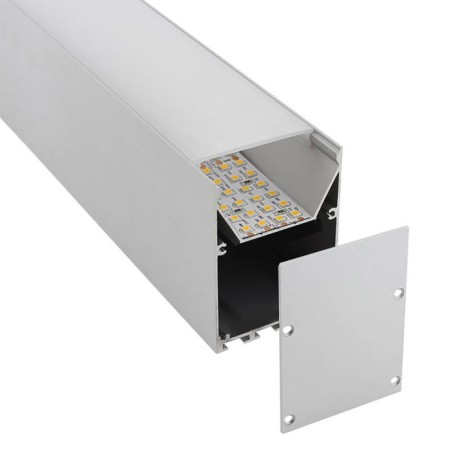 KIT - Perfil aluminio SERK para tiras LED, 2 metros