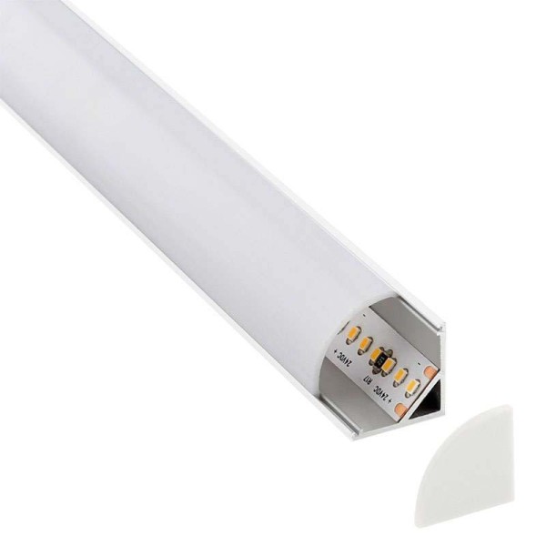 Kit Perfil de Esquina KORK-mini (2m, Blanco)