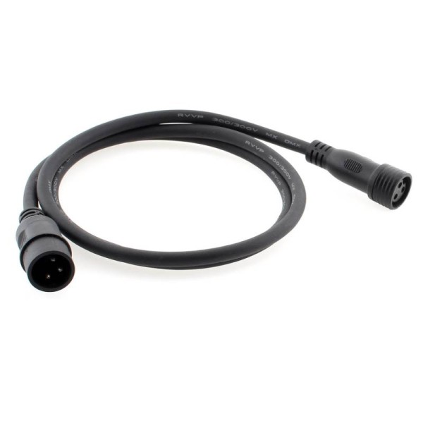 Cable XLR DMX 1 m con conectores 3pin