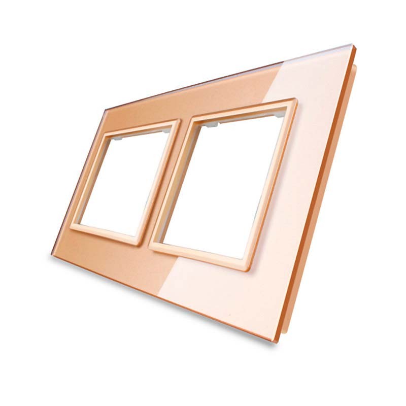 Frontal cristal golden 2x huecos LIVOLO
