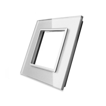 Frontal cristal gris 1x hueco LIVOLO