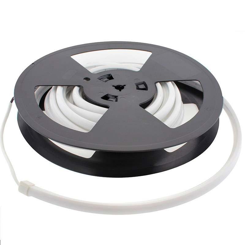 LED NEON Silicona DC24V, 12x12mm, 5 metros, 90º, 96W, IP67
