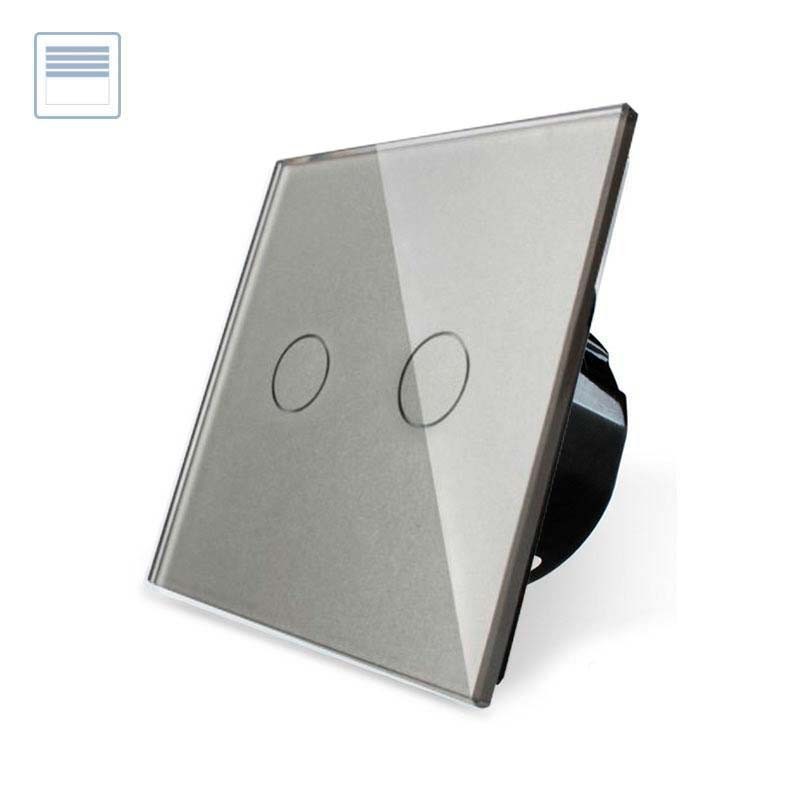 Control de persianas táctil, frontal gris LIVOLO