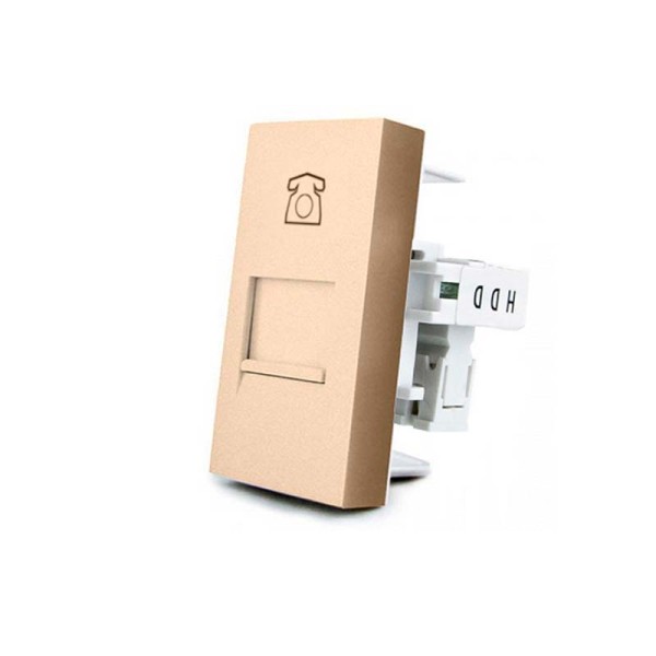 Conector Teléfono RJ11 golden para mecanismo de empotrar LIVOLO