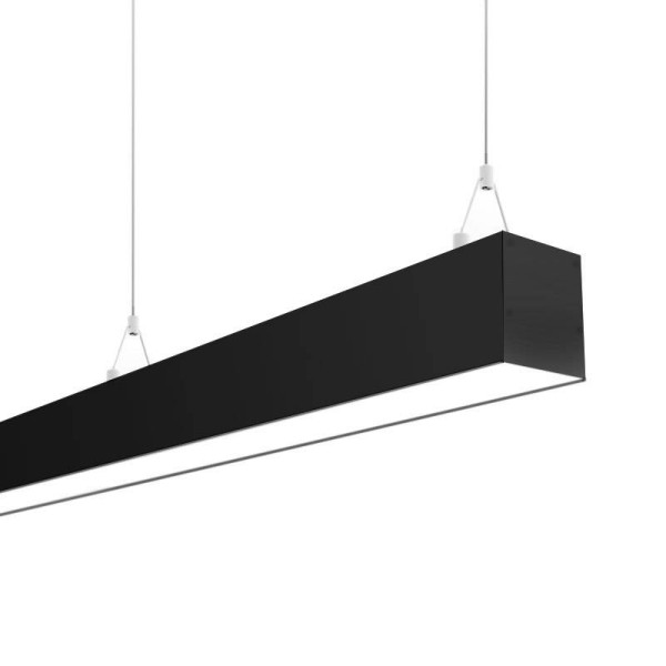 Lámpara colgante SERK, 70W, 200cm, TRIAC regulable, negro