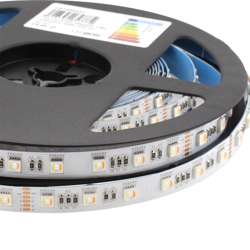 Tira LED SAMSUNG SMD5050, RGB+CCT, DC24V, 60Led/m 5 en 1, IP20 , 5 metros