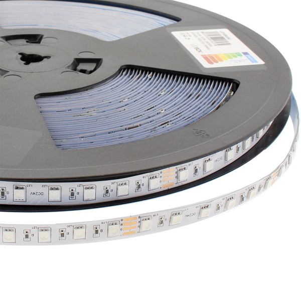 Tira LED RGB EPISTAR SMD5050, DC24V, 20 metros (60Led/m), 120W, IP20