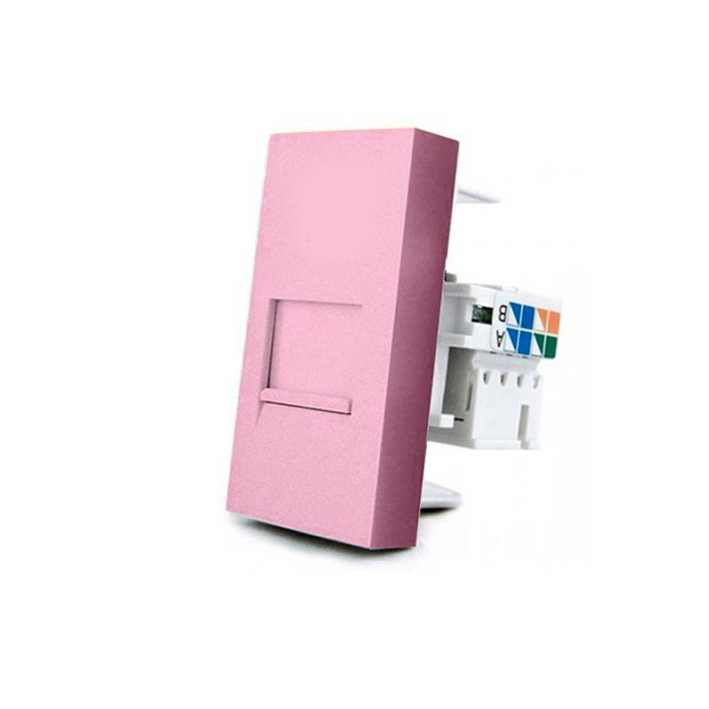 Conector Red RJ45 rosa para mecanismo de empotrar LIVOLO
