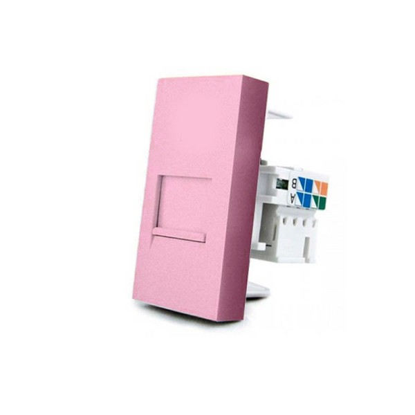 Conector Red RJ45 rosa para mecanismo de empotrar LIVOLO