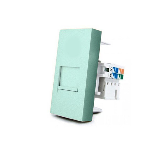 Conector Red RJ45 verde para mecanismo de empotrar LIVOLO