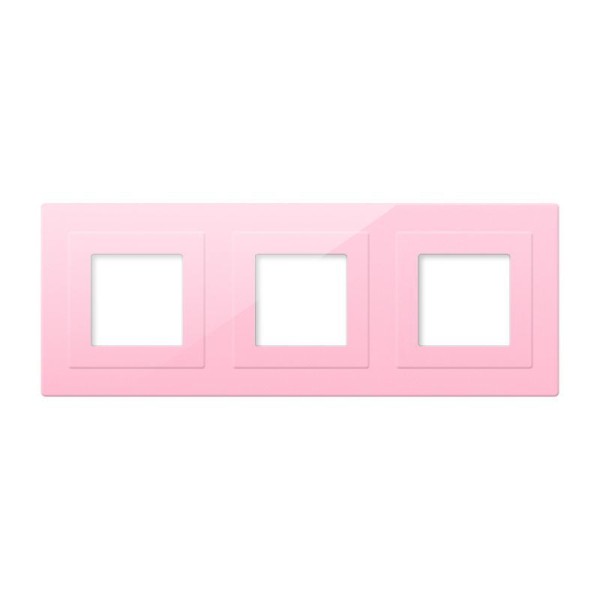 Frontal cristal rosa 3x huecos LIVOLO