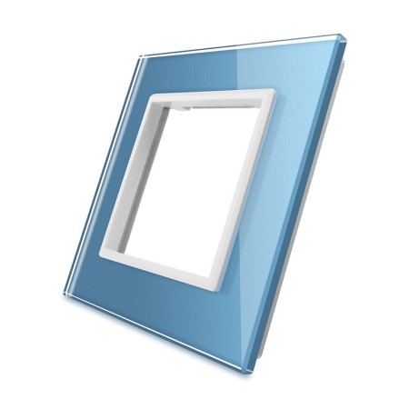 Frontal cristal azul 1x hueco LIVOLO