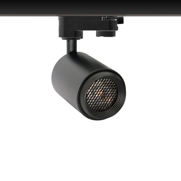 Foco carril Monofásico mini CRONOLUX RAIL LED negro 12W, CRI a 90