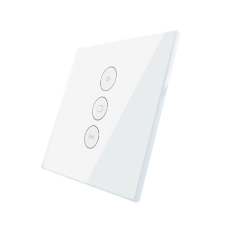 Frontal persianas cristal blanco, 3 botones