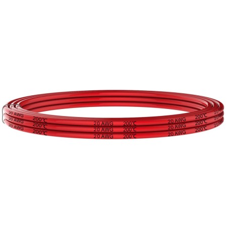 Cable anticalórico de silicona 1x0,50mm, 1m, rojo
