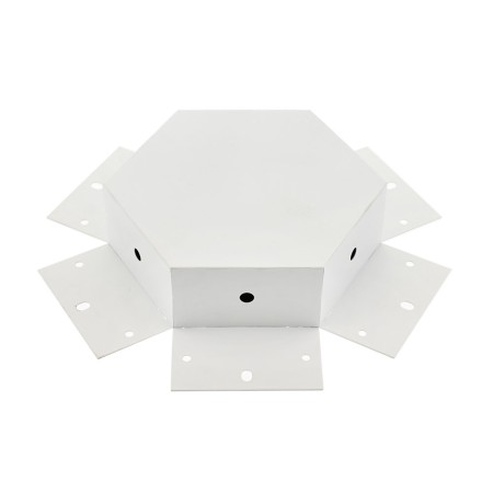 Unión exagonal 60° blanca para luminaria lineal MOD