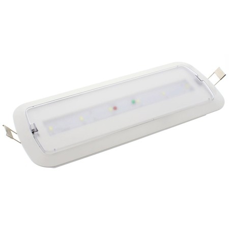 Luz de emergencia LED NICELUX con AUTO-TEST, Permanente / No permanente