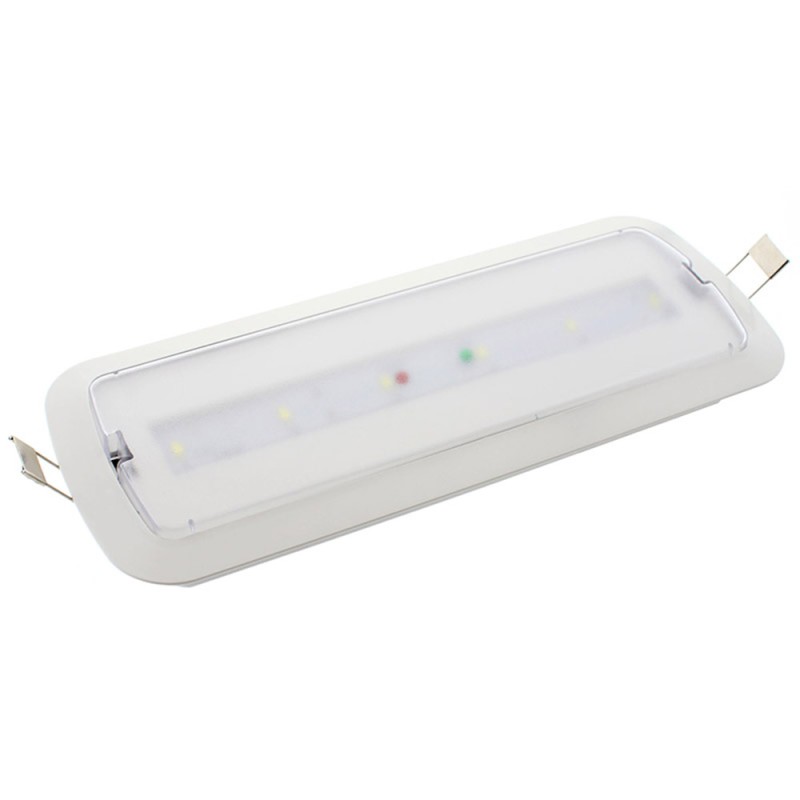 Luz de emergencia LED NICELUX con AUTO-TEST, Permanente / No permanente