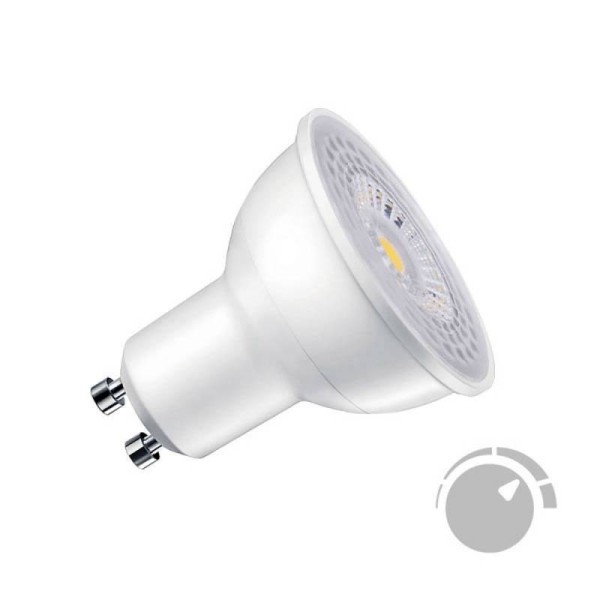 Bombilla dicroica LED GU10 SMD, 60º, 7W, Regulable