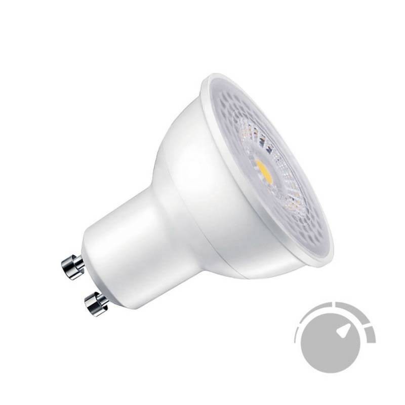 Bombilla dicroica LED GU10 SMD, 60º, 7W, Regulable