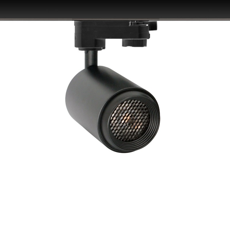 Foco carril Monofásico mini CRONOLUX RAIL LED negro 12W, CRI a 90