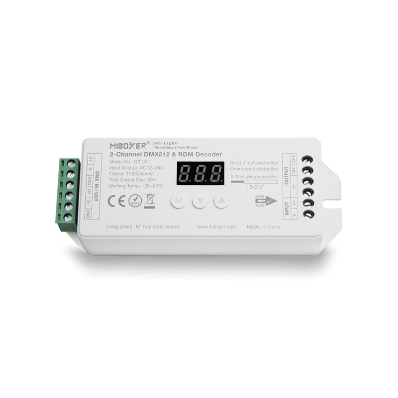 Decoder DMX512-RDM, CCT, 20A, 2.4Ghz RF