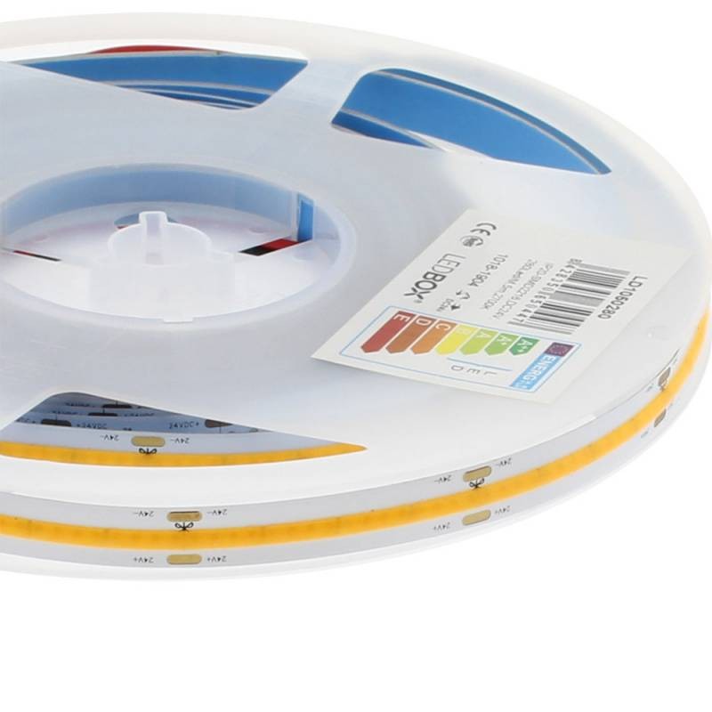 Tira LED Monocolor COB, ChipLed Samsung, DC24V, 5m (528Led/m), 75W, IP20