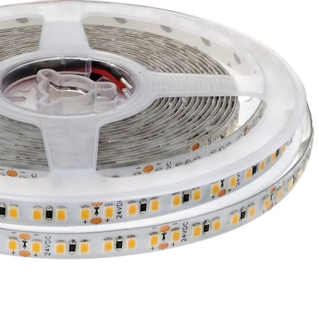Tira LED Monocolor SMD2835, ChipLed Samsung, DC24V, 5m (168Led/m), 100W, CRI 90 - IP65