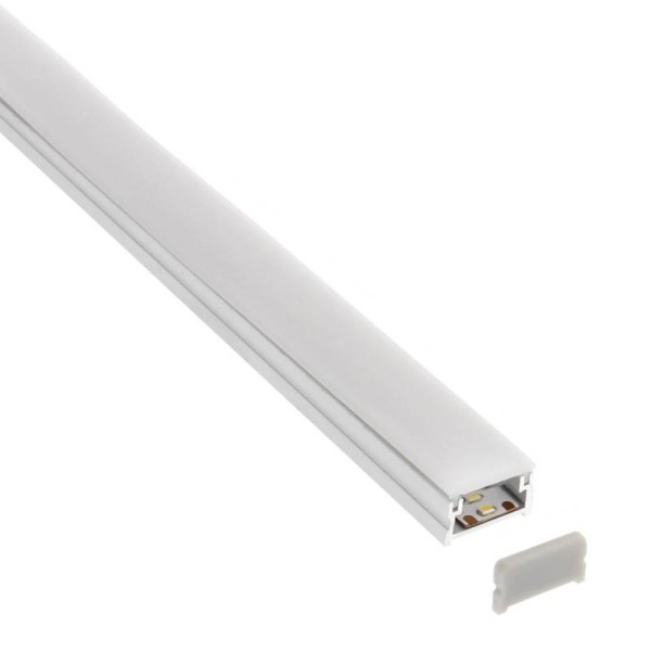 KIT - Perfil aluminio OSY-m para tiras LED, 2 metros