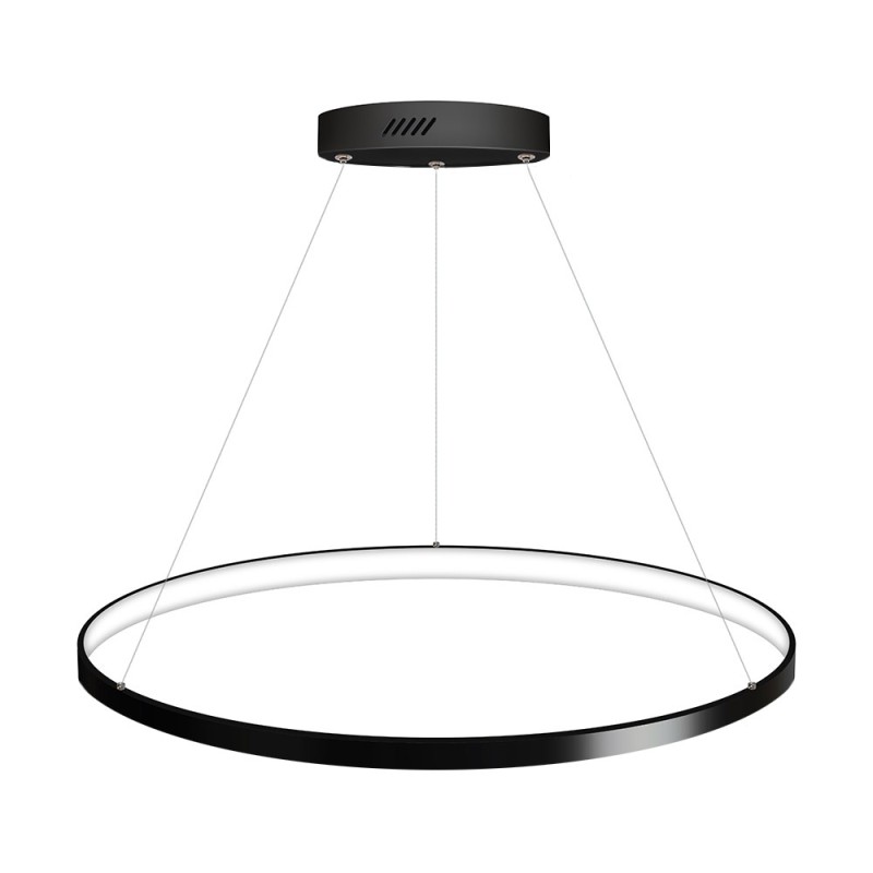 Luminaria colgante ELIX, 36W, negro, Ø57cm